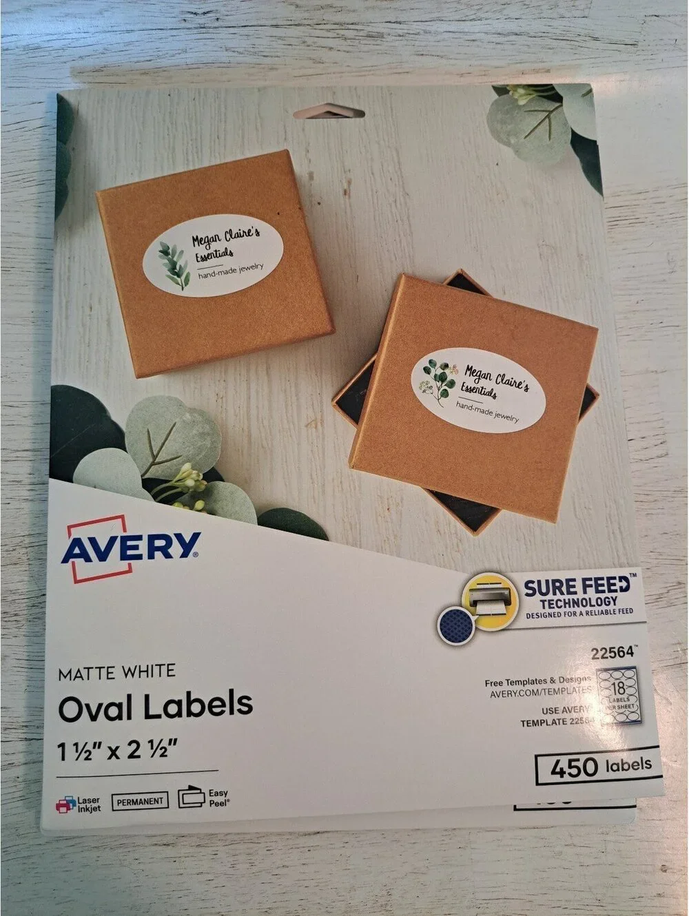 3 Packs Avery Oval Labels 22564 Stickers DIY Craft Printing Create Giftwrapping